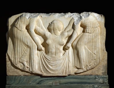 Yunan Sanatı: “”Saatlerin desteklediği dalgalardan çıkan Venüs'ün doğuşu”” Ludovisi'nin Trone Rölyefi, Locri'den. MÖ 460-450 - Museo Nazionale Romano (Palazzo Altemps) - Magna Graecia (Büyük Yunanistan): Ludovisi Tahtı; Afrodit'in doğuşu -  by Greek