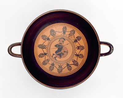 Bir Savaşçıyı tasvir eden Siana Kupası, MÖ 560 dolayları (kil) by Greek