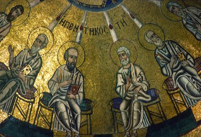 Havariler, Pentekost mozaiğinden detay, Katholikon