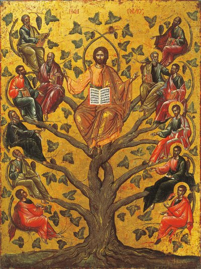 Mesih Gerçek Asma simgesi by Greek School