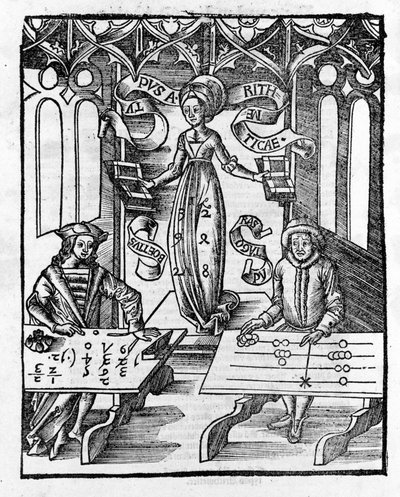 Liberal Sanatlar: Aritmetik - Gregor Reisch (1467-1525) tarafından “” Margarita Philosophica” da. Balya by Gregor Reisch
