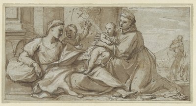 Meryem ile İsa Çocuk, Vaftizci Yahya ve Padua Aziz Anthony by Gregorio Lazzarini