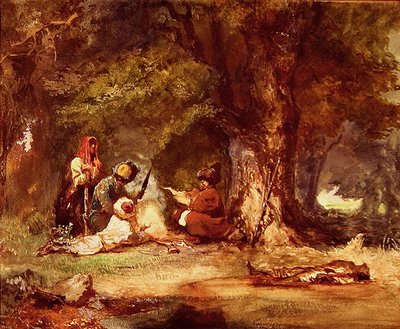 1817-64 Kafkas savaşları sırasında Rus askerleri (kağıt üzerine sulu boya) by Grigori Grigorevich Gagarin