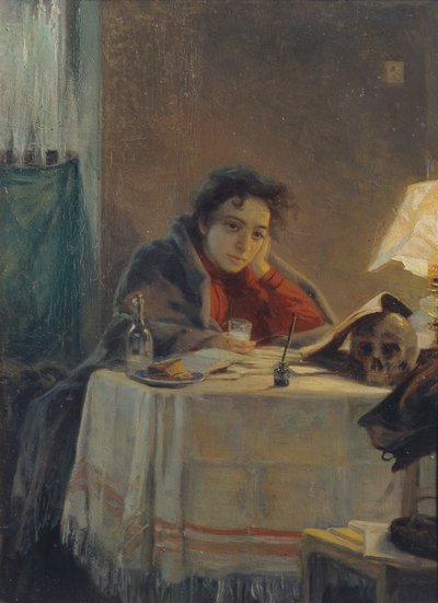 Kız Öğrenci, 1904 by Grigori Grigoryevich Myasoedov