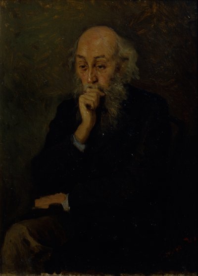 Sanatçı Nikolai Ge 1831-1894 portresi by Grigori Grigoryevich Myasoedov