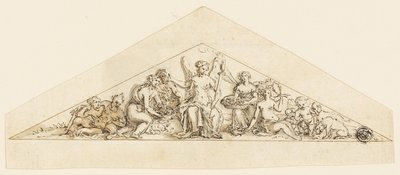 Bir Wren Binası için Pedimental Tasarım by Grinling Gibbons