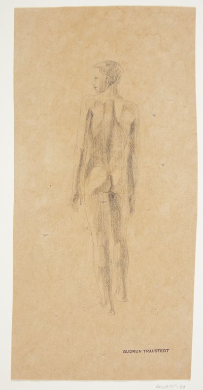 Ayakta duran model, çocuk, arkadan görüldü by Gudrun Traustedt