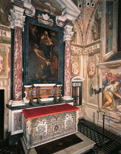 Aziz Peter ve Paul ile Madonna ve Çocuk by Guercino