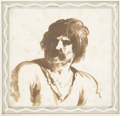 Bir adamın büstü by Guercino (attributed to)