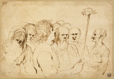 Bir Kutupta Baykuş ile Rakamlar Grubu by Guercino