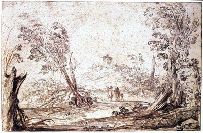 Manzara, 17. yüzyıl by Guercino