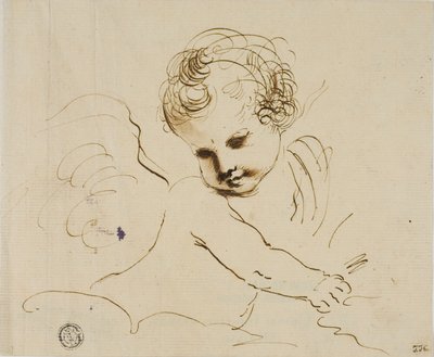 Bulutlarda Putto by Guercino