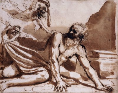 Şeytanlar Tarafından Dövülen Aziz Anthony, by Guercino