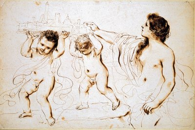 Bologna Şehri Amblemi, 1625-1629 by Guercino
