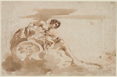 Bir Arabada Venüs ve Aşk Tanrısı by Guercino