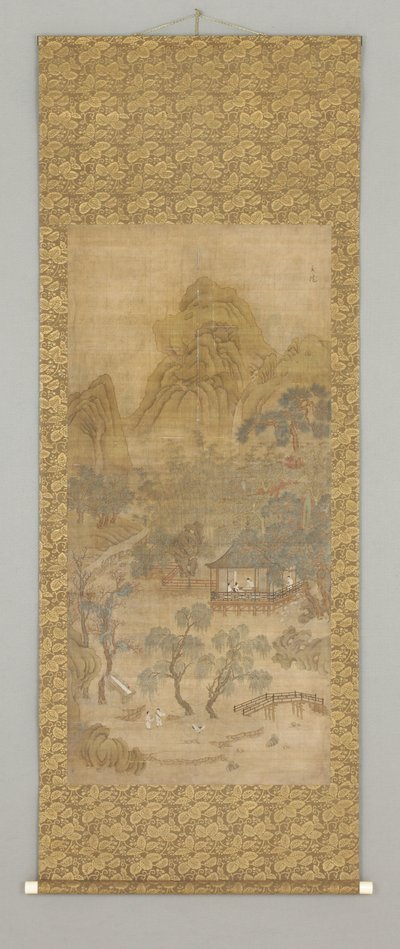 Shanshui (ipek üzerine mürekkep ve renk) by Gui Xia