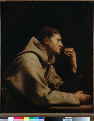 Bir Fransisken (tuval üzerine yağlı boya) by Guido Cagnacci