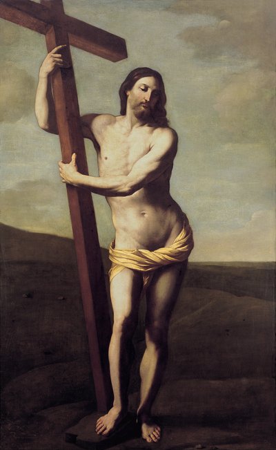 Mesih Haçı Kucaklıyor by Guido Reni