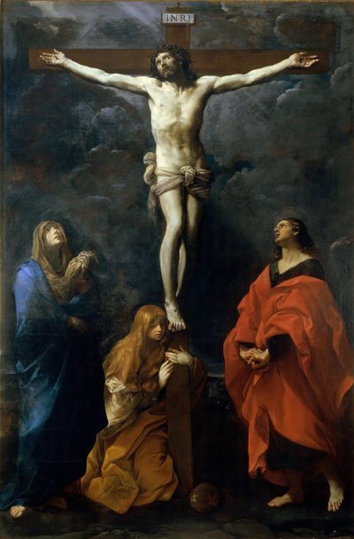 Meryem, John ve Mary Magdalene ile çarmıhta İsa, c. 1617. by Guido Reni