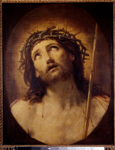 Guido Reni dit Le Guide (1575-1642) tarafından Ecce homo Resim 17. yüzyıl Güneş. 0,62x0,48 m by Guido Reni