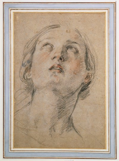 Yukarıya Bakan Bir Kadının Başı by Guido Reni