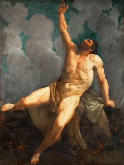Ateşte Herkül, 1620-1621. by Guido Reni