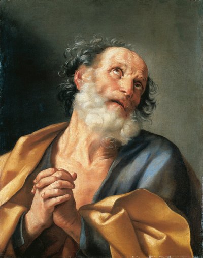 İtalya, Ağlayan Aziz Peter Portresi by Guido Reni