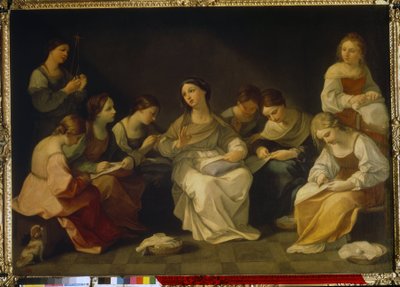 Bakire Eğitimi. (Bakirenin Eğitimi). Guido Reni