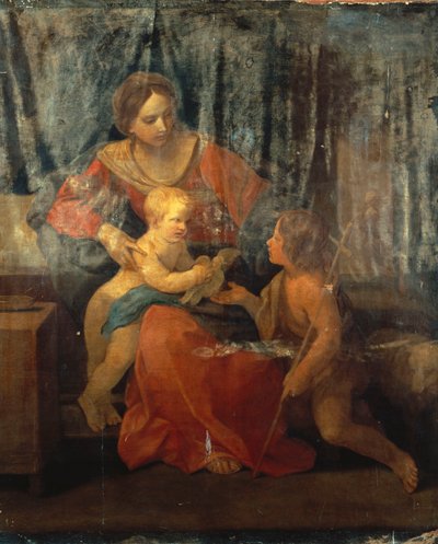 Vaftizci Yahya ile Bir İç Mekanda Madonna ve Çocuk, 1640 dolayları by Guido Reni