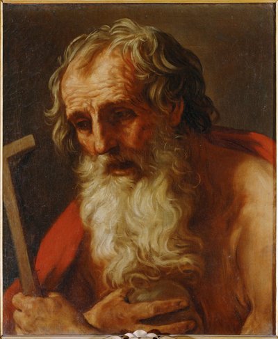 Aziz Jerome (tuval üzerine resim) by Guido Reni