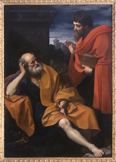 Aziz Paul ve Aziz Peter tövbekar, 1603-04 by Guido Reni