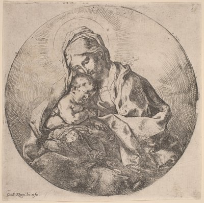 bakire ve çocuk by Guido Reni