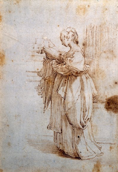 Yastık olan kadın by Guido Reni