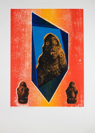 Görünmez Oda Nº9, Beyaz, 2019 (gravür ve serigrafi) by Guilherme Pontes