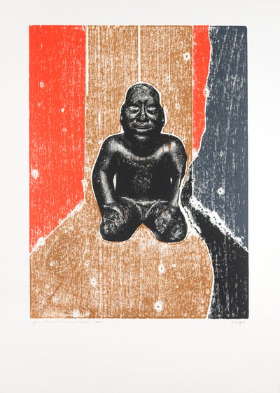 Görünmez Oda nº10, 2019 (tahta baskı ve serigrafi) by Guilherme Pontes