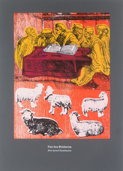 Bilginler Üzerine, Böyle Buyurdu Zerdüşt, 2025 (Ağaç Baskı ve Serigrafi) by Guilherme Pontes