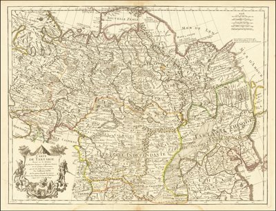 1706 haritası - Tataristan Haritası by Guillaume Delisle