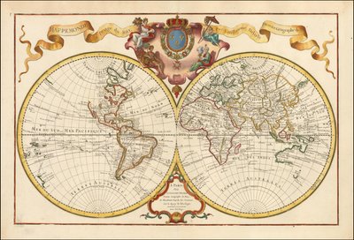 1720 Dünya Haritası - Mappemonde a l