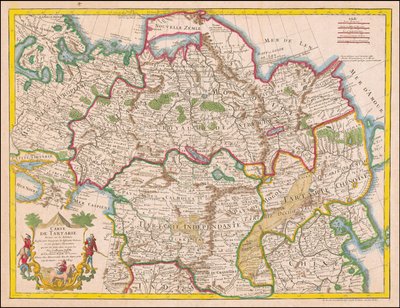 1766 haritası - İlişkiler temelinde çizilen Tataristan haritası by Guillaume Delisle