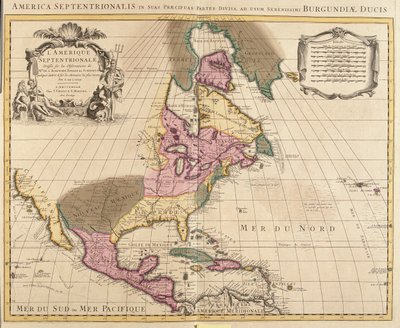Doğu Kanada, doğu Amerika Birleşik Devletleri, Meksika, Guatemala, El Salvador, Belize, Honduras, Nikaragua, Kosta Rika, Panama, Antigua ve Barbuda, Bahamalar, Barbados, Küba, Dominika, Jamaika, Grenada, Haiti, Dominik Cumhuriyeti, Saint Kitts ve Nevis, Sa by Guillaume Delisle