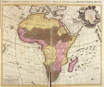 Afrika Haritası (gravür by Guillaume Delisle
