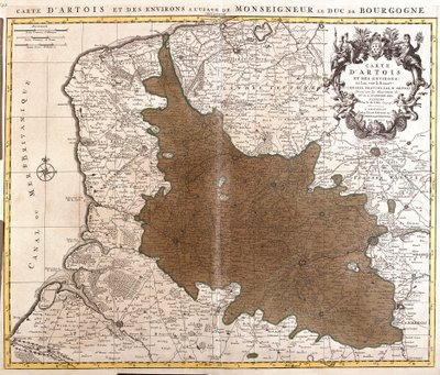 Artois Haritası (Pas de Calais, Fransa) (gravür by Guillaume Delisle