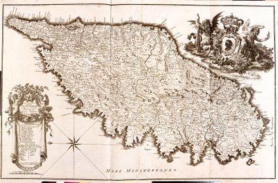 Korsika Haritası (Fransa) (gravür by Guillaume Delisle