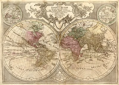 Mappa totius mundi - adornata juxta observationes dnn. academiae regalis scientiarum et nonnullorum aliorum secundum annotationes recentissimas LOC 2006627254 by Guillaume Delisle