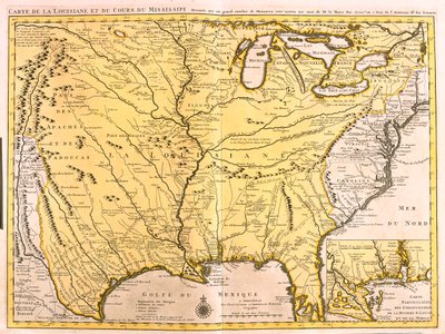 Montana, Kuzey Dakota, Minnesota, Wisconsin, Michigan, New York, Wyoming, Güney Dakota, Nebraska, Iowa, Illinois, Indiana, Ohio, Pennsylvania, Colorado, Kansas, Missouri, Kentucky, Batı Virginia, Oklahoma, Arkansas, Tennessee, Texas, Louisiana, Mississippi by Guillaume Delisle
