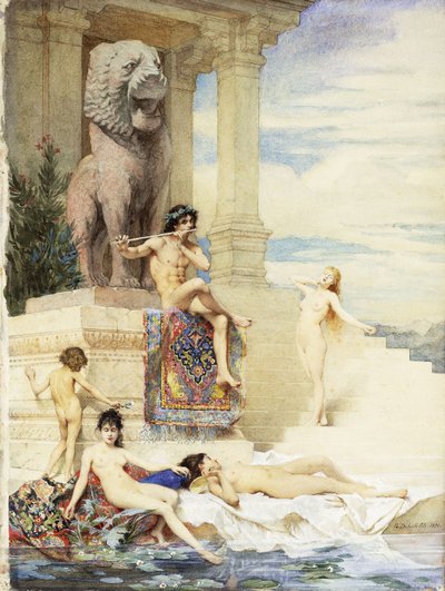 Fildişi Flüt: La Flute d "Fildişi Sahili, 1876 by Guillaume Dubufe
