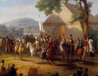 Kral Henry IV çadırını terk ediyor (Parislileri besleyen Henry IV detayı) by Guillaume Frederic Ronmy