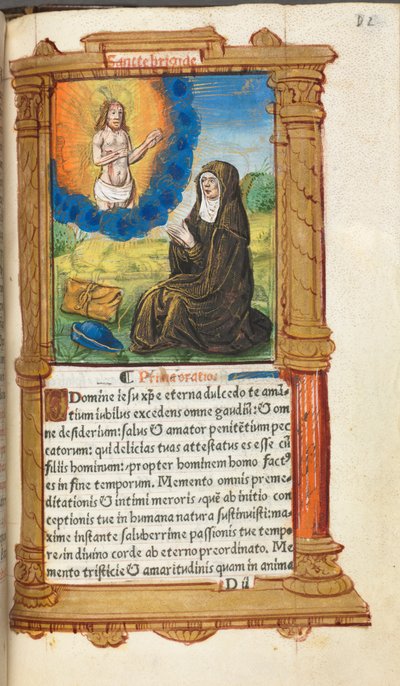 Basılı Saatler Kitabı (Roma Kullanımı): fol. 90r, Aziz Bridget Mesih