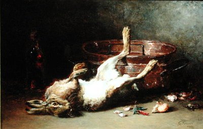 ಸ್ಟಿಲ್ ಲೈಫ್ ವಿಥ್ ಎ ಮೊಲ ಮತ್ತು ಕೌಲ್ಡ್ರಾನ್, 1886 ಟರ್ಕ್ by Guillaume Romain Fouace