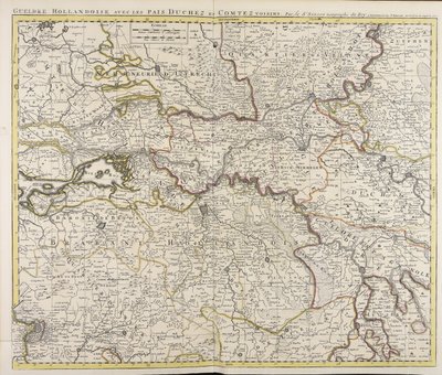 Gueldre hollandoise avec les pais, duchez et comtez voisins / par le sr. Sanson geographe du roy by Guillaume Sanson